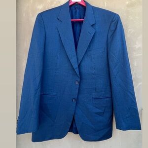 Corneliani Sacks Fifth Virgin Wool Avenue Single Breasted No Vent Blue Blazer  5